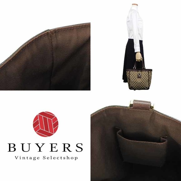 Gucci Gucci GG Canvas Leather Handbag 130739 Canvas Handbag 130739 - Picture 6 of 7